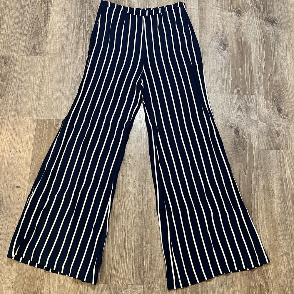 Reformation Sorrenti Wide Leg Pants Capone Stripe - Picture 3 of 7